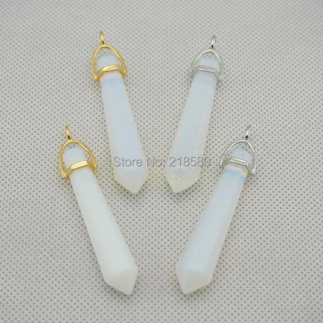 C02P020139 Reiki Chakra Healing Spiritual Pendulum Pendants Opalite Point Pendant with Gold or Silver Bail 55mm
C02P020139 Reiki Chakra Healing Spiritual Pendulum Pendants Opalite Point Pendant with Gold or Silver Bail 55mm