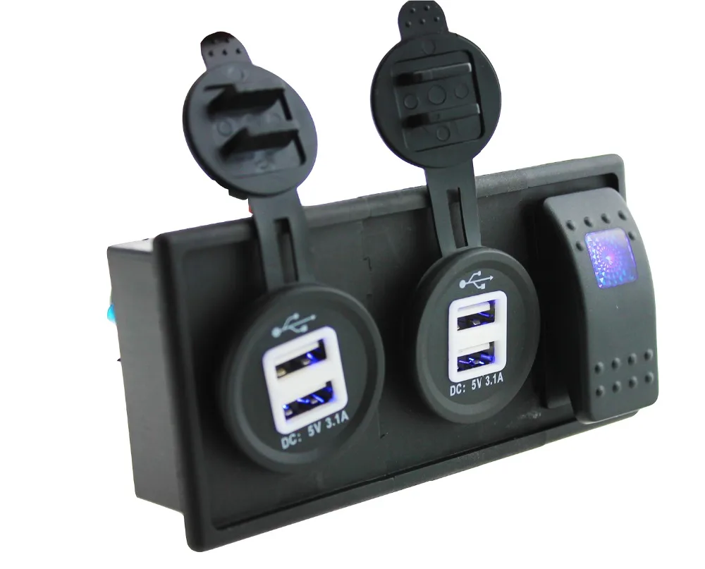 DC12V-24V два светодиода 3,1a двойной USB с держателем клавишного переключателя, комплект корпуса для автомобиля, лодки, домов на колесах, мотоцикл...
DC12V-24V два светодиода 3,1a двойной USB с держателем клавишного переключателя, комплект корпуса для автомобиля, лодки, домов на колесах, мотоцикл...