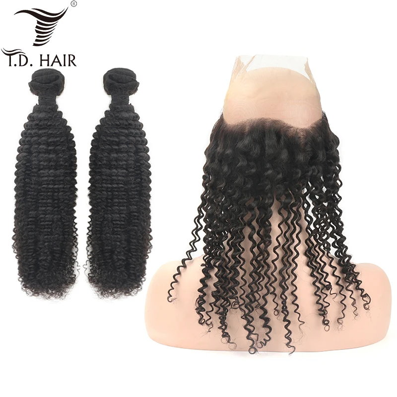 Peruvian Kinky Curly Bundles with 360 Lace Frontal Human Hair Weave 3 Bundle With Frontal Natural Black 10-30 inch tdhair
Peruvian Kinky Curly Bundles with 360 Lace Frontal Human Hair Weave 3 Bundle With Frontal Natural Black 10-30 inch tdhair