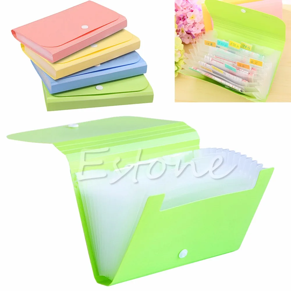 

THINKTHENDO File Document Folder Bag Case Bills Receipts Pouch Card Holder Organizer