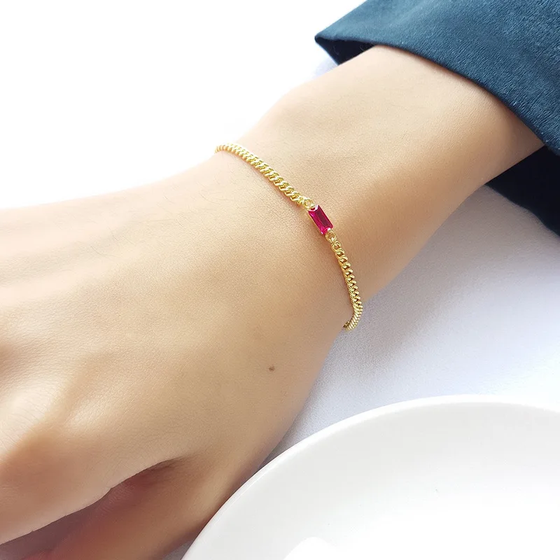 INZATT Real 925 Sterling Silver Minimalist Geometric Red Zircon Bracelet Fine Jewelry For Fashion Women Party Jewelry 2019 Gift
INZATT Real 925 Sterling Silver Minimalist Geometric Red Zircon Bracelet Fine Jewelry For Fashion Women Party Jewelry 2019 Gift