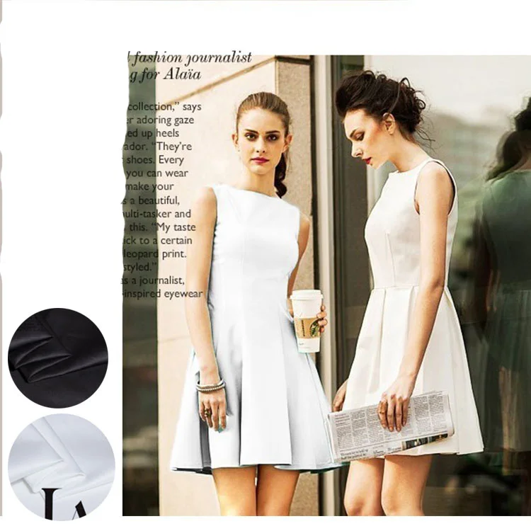 LEO&LIN Black White 4 Color Pure Color Stretch Satin Cotton Cotton Lycra Woven Clothing Wholesale Skirt Fabric
LEO&LIN Black White 4 Color Pure Color Stretch Satin Cotton Cotton Lycra Woven Clothing Wholesale Skirt Fabric