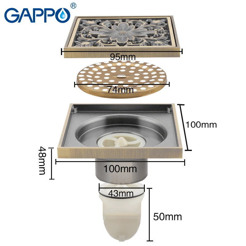 GAPPO Drains Anti-odor Bathroom Shower Floor Cover Drains Drainers Stopper Bathroom Drainer Strainers Bathroom Sink Protector
GAPPO Drains Anti-odor Bathroom Shower Floor Cover Drains Drainers Stopper Bathroom Drainer Strainers Bathroom Sink Protector