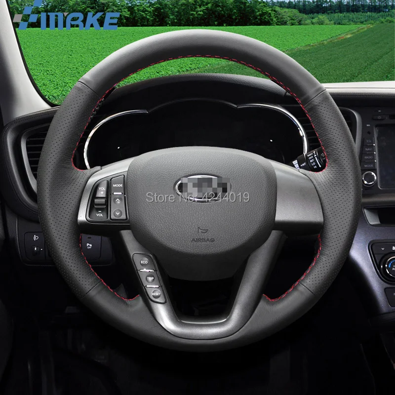 For KIA K5 11-12 Black Leather DIY Hand Sewing steering wheel cover car accessories
For KIA K5 11-12 Black Leather DIY Hand Sewing steering wheel cover car accessories
