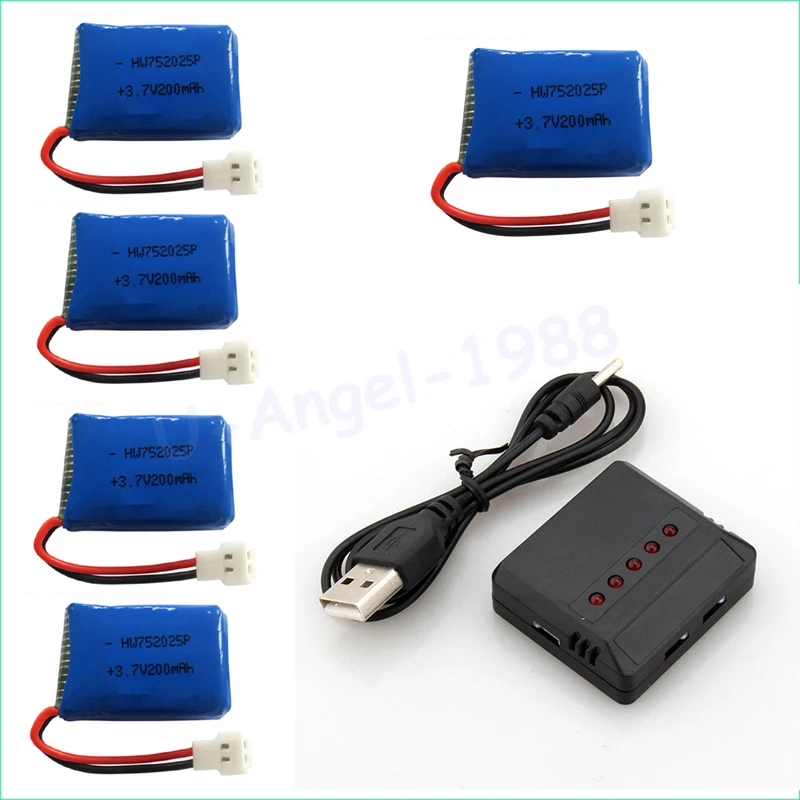 High Quaity Syma X4 X11 X13 RC quadcopter 3.7V 200mah Li-po battery*5pcs+5 in 1 charger box
High Quaity Syma X4 X11 X13 RC quadcopter 3.7V 200mah Li-po battery*5pcs+5 in 1 charger box