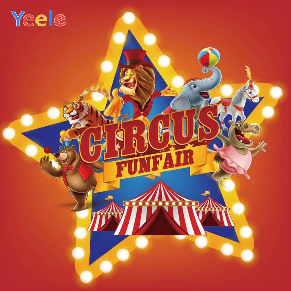 Yeele Vinyl Circus Funfair Stars Animals Children Birthday Party Photography Backdrops Red Photographic Backgrounds Photo Studio
Yeele Vinyl Circus Funfair Stars Animals Children Birthday Party Photography Backdrops Red Photographic Backgrounds Photo Studio