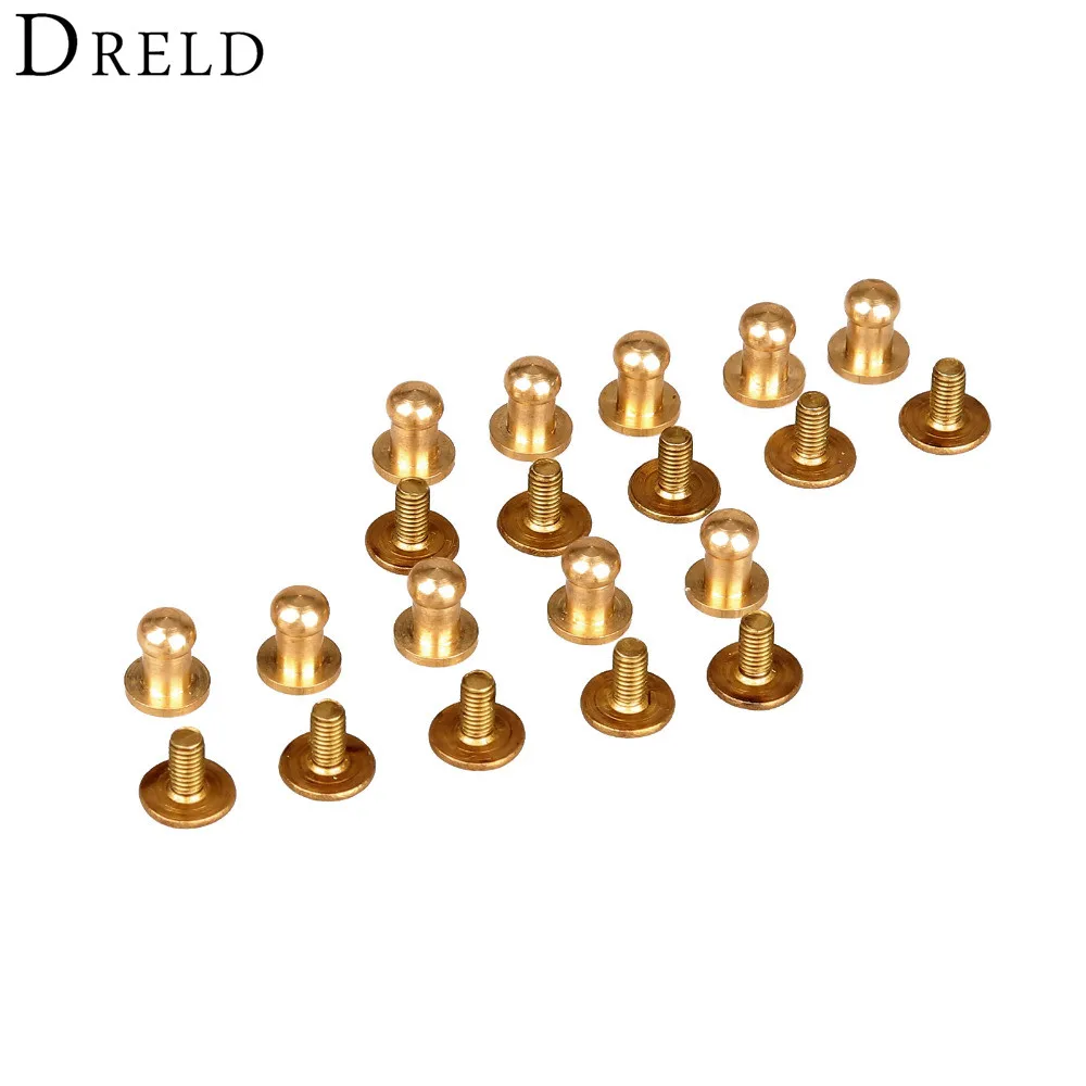 2016 New 50pcs 5mm Leathercraft Brass Belt Screw Rivet Round Button Chicago Screw Button Studs Scrapbooking Leather Craft Tool
2016 New 50pcs 5mm Leathercraft Brass Belt Screw Rivet Round Button Chicago Screw Button Studs Scrapbooking Leather Craft Tool