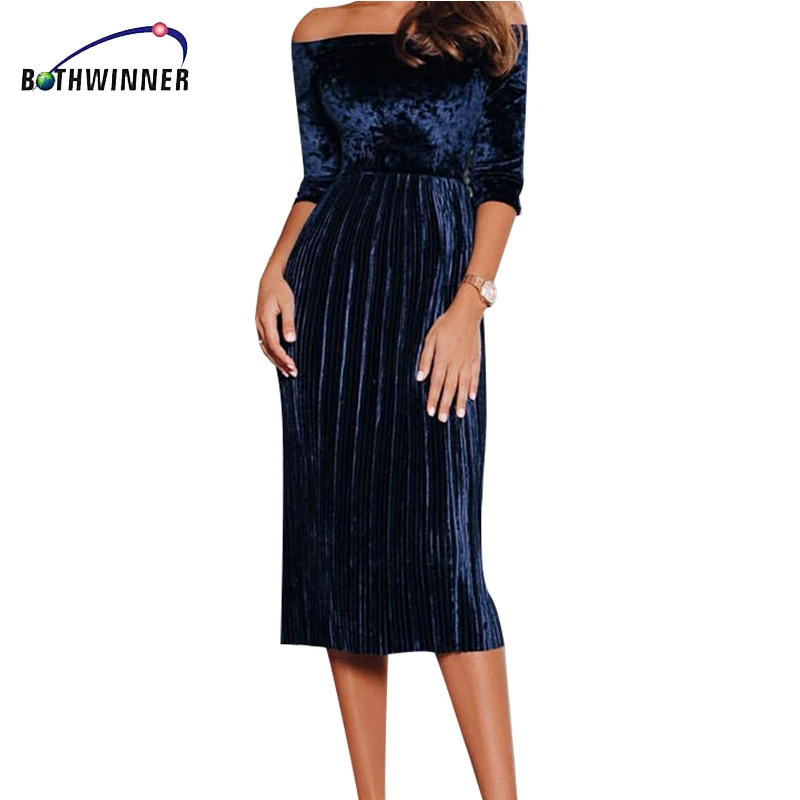 Bothwinner Autumn Dress 2017 Womens Sexy Off Shoulder Party Dresses Elegant Navy Blue Casual Vintage Dress Vestidos
Bothwinner Autumn Dress 2017 Womens Sexy Off Shoulder Party Dresses Elegant Navy Blue Casual Vintage Dress Vestidos