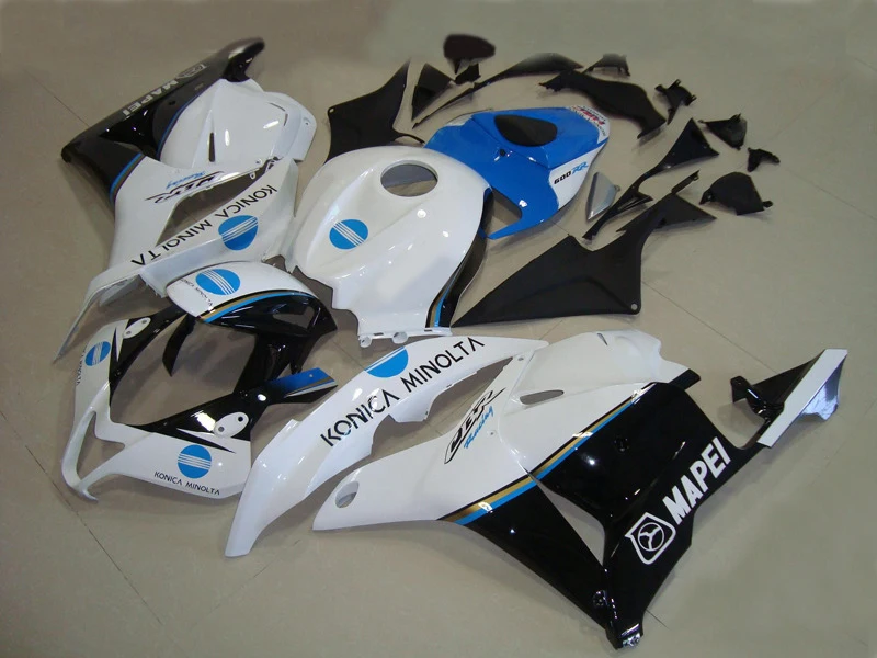 Литьевая форма обтекатель комплект для CBR600RR 09 10 11 12 CBR 600 RR F5 2009 2012 ABS белые черно