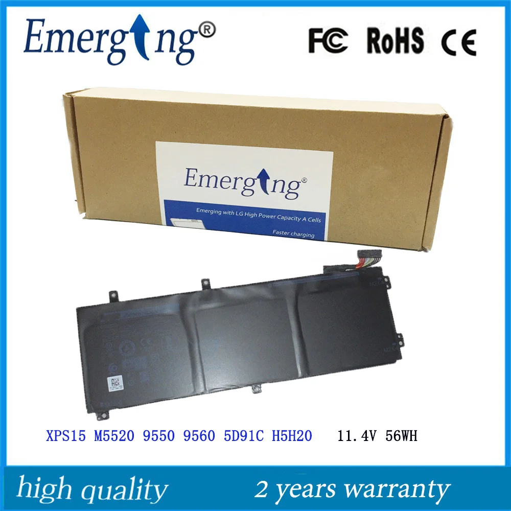 11,4 v 56WH новый оригинальный аккумулятор для ноутбука Dell XPS15 M5520 9550 9560 5D91C H5H20
11,4 v 56WH новый оригинальный аккумулятор для ноутбука Dell XPS15 M5520 9550 9560 5D91C H5H20
