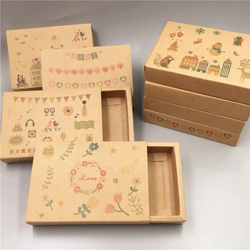 10 pcs various sizes of vintage kraft paper drawers a variety of patterns design wedding candy / chocolate / cookie box
10 pcs various sizes of vintage kraft paper drawers a variety of patterns design wedding candy / chocolate / cookie box