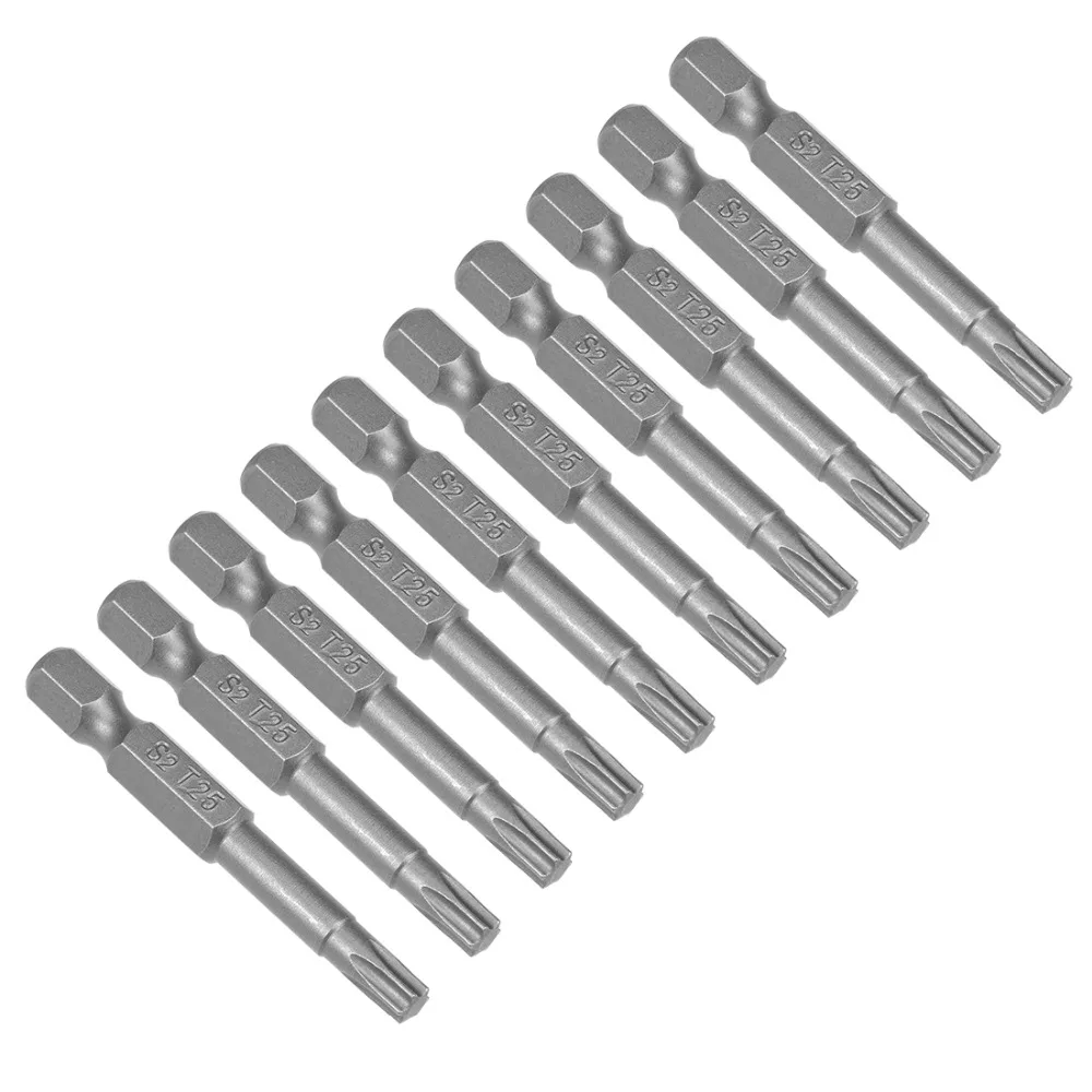 Uxcell Hot Sale 10pcs S2 T7/6/8/20/25 1/4" Hex Shank Magnetic Torx Head Screwdriver Bits 50/75mm Legth, DIY Electric Hand Tools
Uxcell Hot Sale 10pcs S2 T7/6/8/20/25 1/4" Hex Shank Magnetic Torx Head Screwdriver Bits 50/75mm Legth, DIY Electric Hand Tools