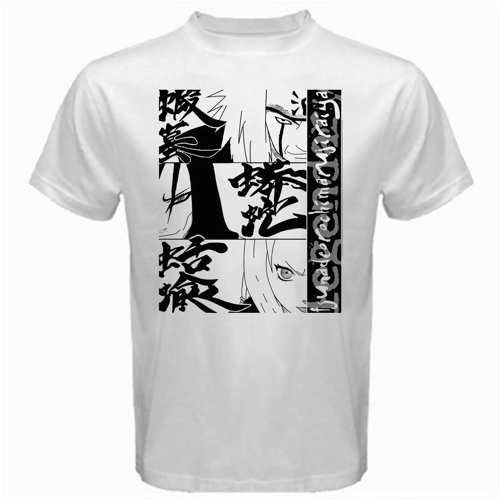 Ninja Legend naruto jiraiya orochimaru tsunade hokkage аниме японская футболка белая|Мужские футболки| |