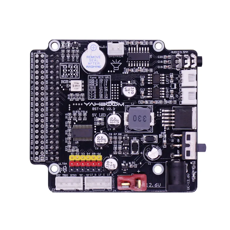 Raspberry pie extension board GPIO voice broadcast motor drive development AI vision robot smart car | Игрушки и хобби