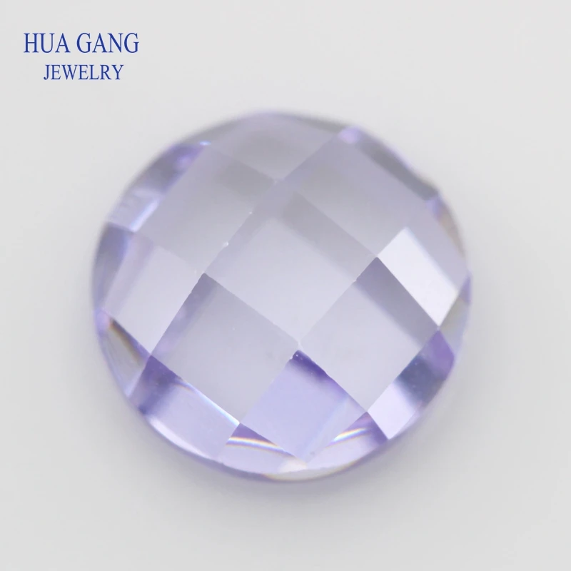 Lavender Cubic Zirconia Stone Round Shape Flat Bottom Checkerboard Cut Loose CZ Stone Synthetic Gems For Jewelry 8mm
Lavender Cubic Zirconia Stone Round Shape Flat Bottom Checkerboard Cut Loose CZ Stone Synthetic Gems For Jewelry 8mm