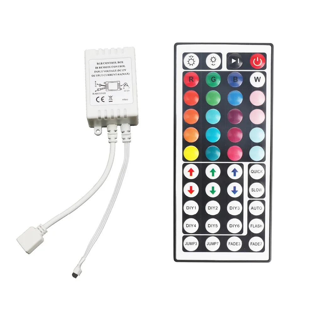 DC 12V LED Controller Mini 44 Keys RGB IR Remote Control Dimmer 6A For RGB SMD 3528 5050 LED Strip JQ
DC 12V LED Controller Mini 44 Keys RGB IR Remote Control Dimmer 6A For RGB SMD 3528 5050 LED Strip JQ