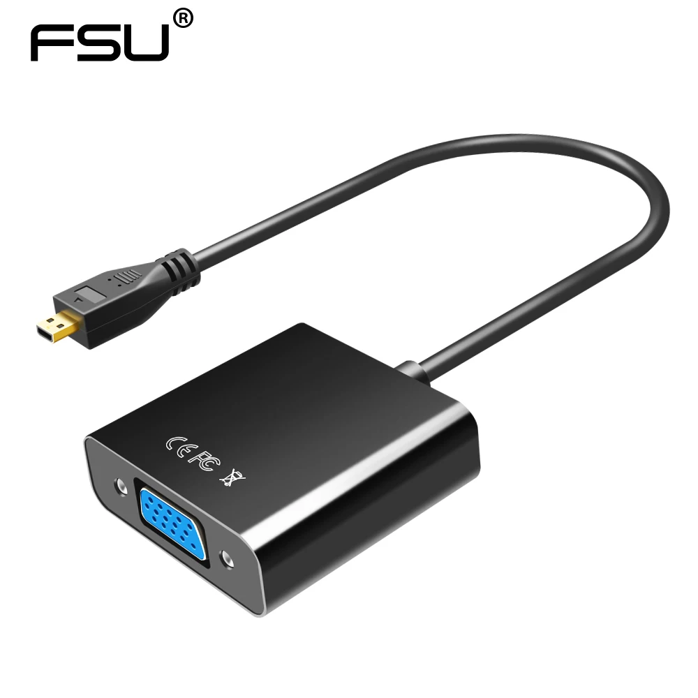 1080P Micro HDMI to VGA Video Converter Adapter Cable For PC Monitor Projector
1080P Micro HDMI to VGA Video Converter Adapter Cable For PC Monitor Projector