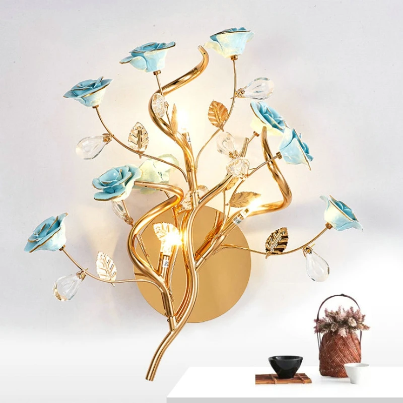 Post-modern LED Wall Lamp Ceramics Rose wall sconces living room bedroom lamps Corridor Stairs Aisle light loft home Decoration
Post-modern LED Wall Lamp Ceramics Rose wall sconces living room bedroom lamps Corridor Stairs Aisle light loft home Decoration