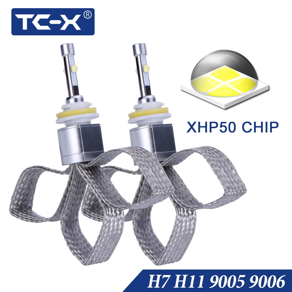 TC X Led Светодиод лампы H7 H11 H8 9005 HB3 9006 HB4 ПТФ противотуманные фары ближний дальний