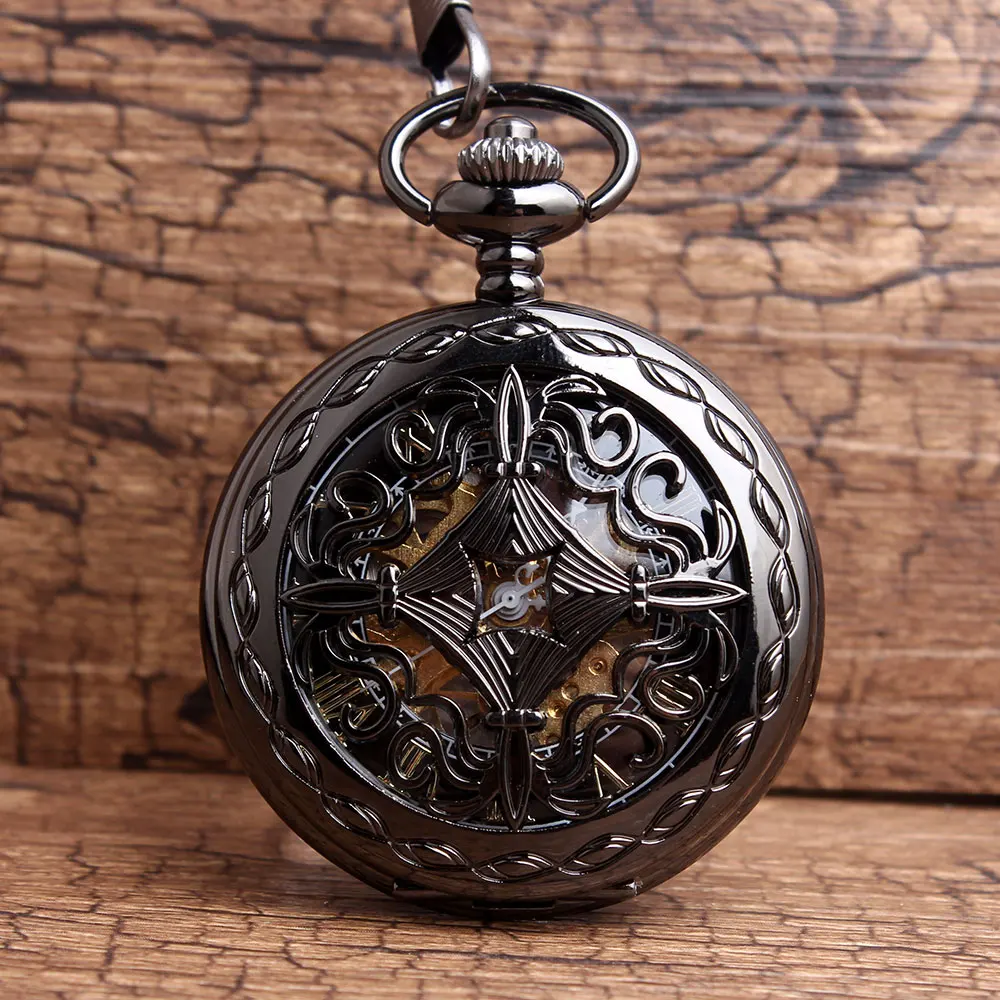 Vintage Black Full Steel Hollow Mechanical Pocket Watch For Mens Steampunk Skeleton Watches Hand Winding Mechanical Pocket Watch
Vintage Black Full Steel Hollow Mechanical Pocket Watch For Mens Steampunk Skeleton Watches Hand Winding Mechanical Pocket Watch