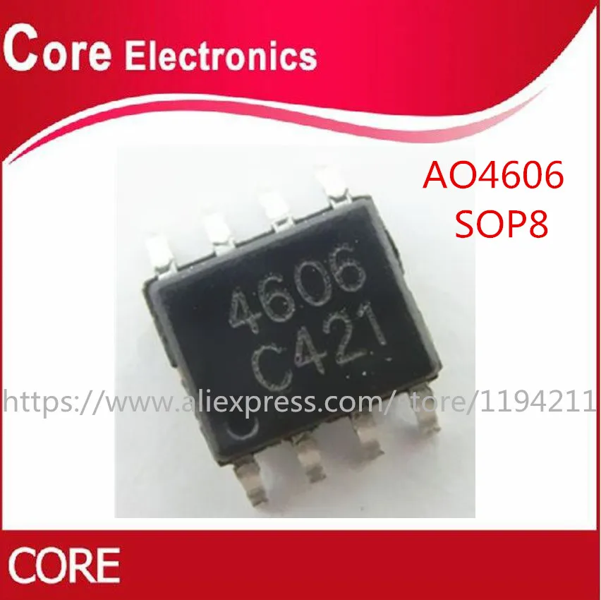 500 шт. AO4606 SOP8 AO4606C SOP SMD 4606 Новый | Электронные компоненты и принадлежности
