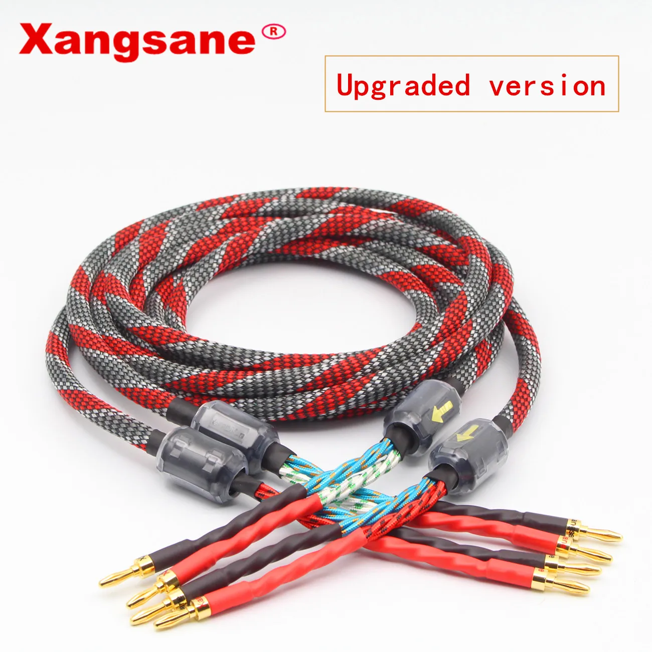 One Pair 1.5M Xangsane oxygen-free copper(OFC)audio speaker cable HI-FI high-end amplifier speaker cable Banana plug cable
One Pair 1.5M Xangsane oxygen-free copper(OFC)audio speaker cable HI-FI high-end amplifier speaker cable Banana plug cable