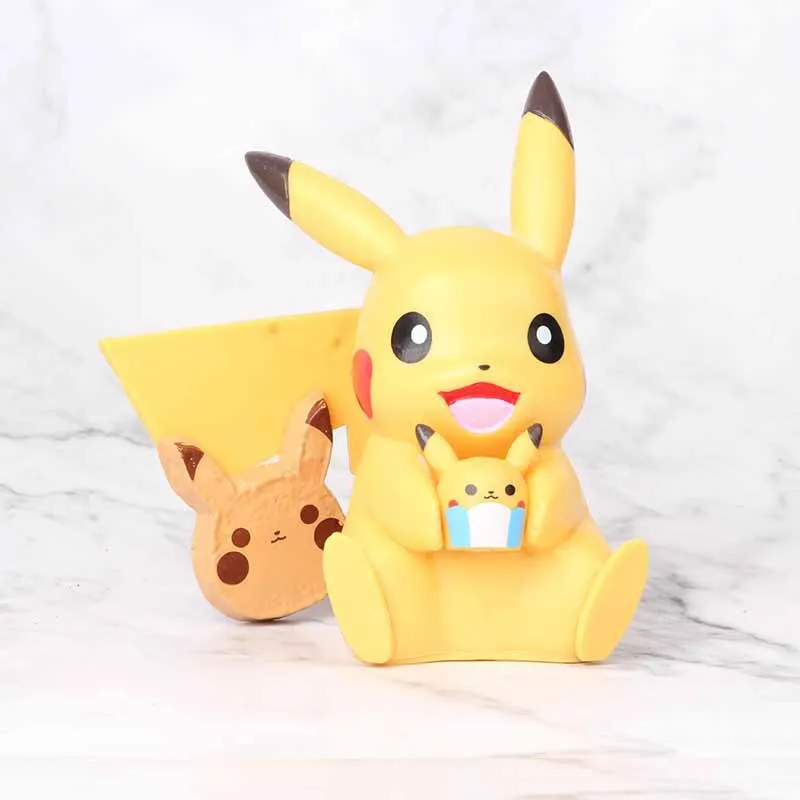 Милый счастливый Пикачу аниме фигурка модель украшения игрушки|Игровые фигурки