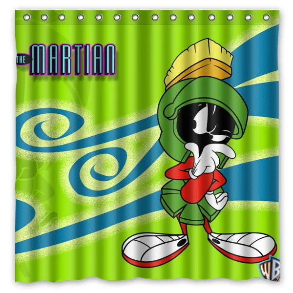 Водонепроницаемая занавеска для душа из полиэстера с принтом Marvin The Martian s 12