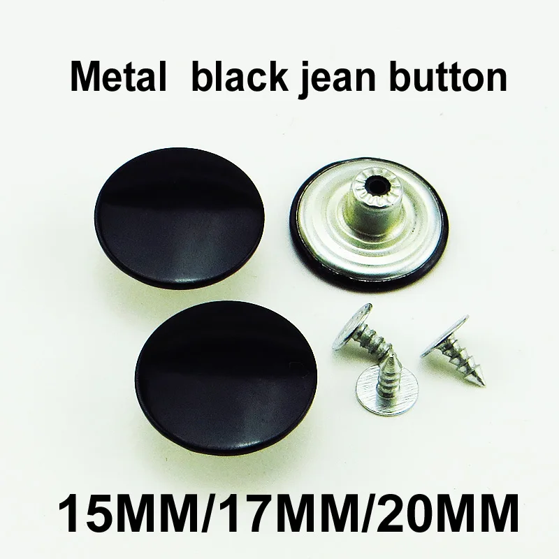 15MM 17MM 20MM metal trousers jeans button 30PCS sewing clothes accessories decorative brand black jean buttons JMB-128T
15MM 17MM 20MM metal trousers jeans button 30PCS sewing clothes accessories decorative brand black jean buttons JMB-128T