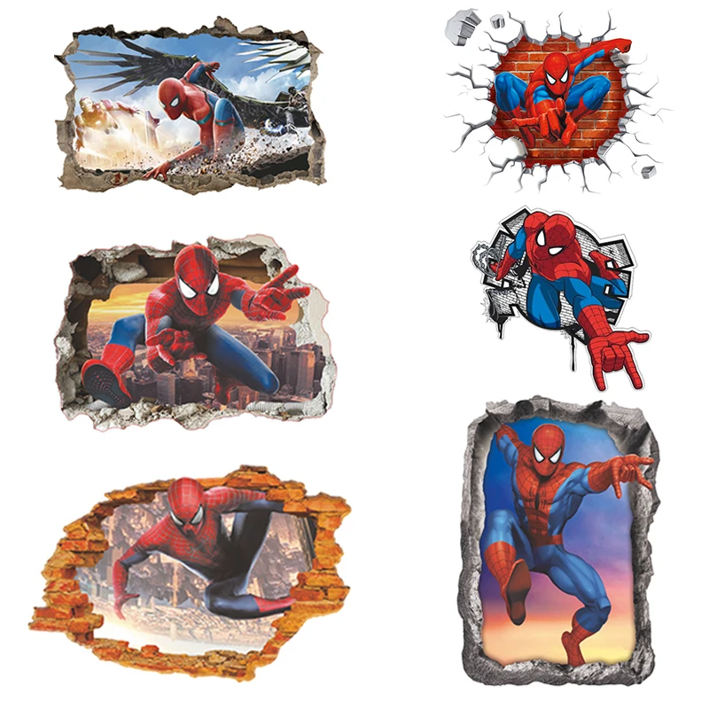 newest 3d effect spiderman broken through wall stickers for kids rooms home decor cartoon wall decals pvc mural art boys gifts
newest 3d effect spiderman broken through wall stickers for kids rooms home decor cartoon wall decals pvc mural art boys gifts