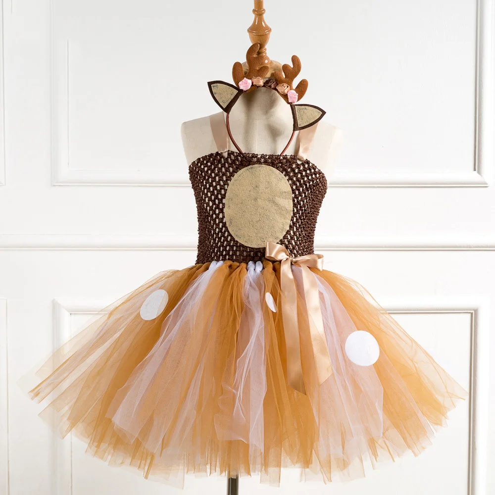 Brown Deer Tutu Dress Halloween Costume For Girls Kids Birthday Party Dress Children Cosplay Animal Sika Deer Dress Up Clothes
Brown Deer Tutu Dress Halloween Costume For Girls Kids Birthday Party Dress Children Cosplay Animal Sika Deer Dress Up Clothes