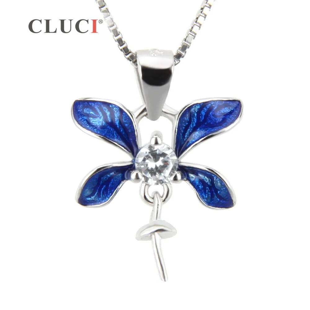CLUCI 925 Sterling Silver BLue Flower Pearl Pendant Mounting Charms for Women Jewelry Making SP140SB
CLUCI 925 Sterling Silver BLue Flower Pearl Pendant Mounting Charms for Women Jewelry Making SP140SB
