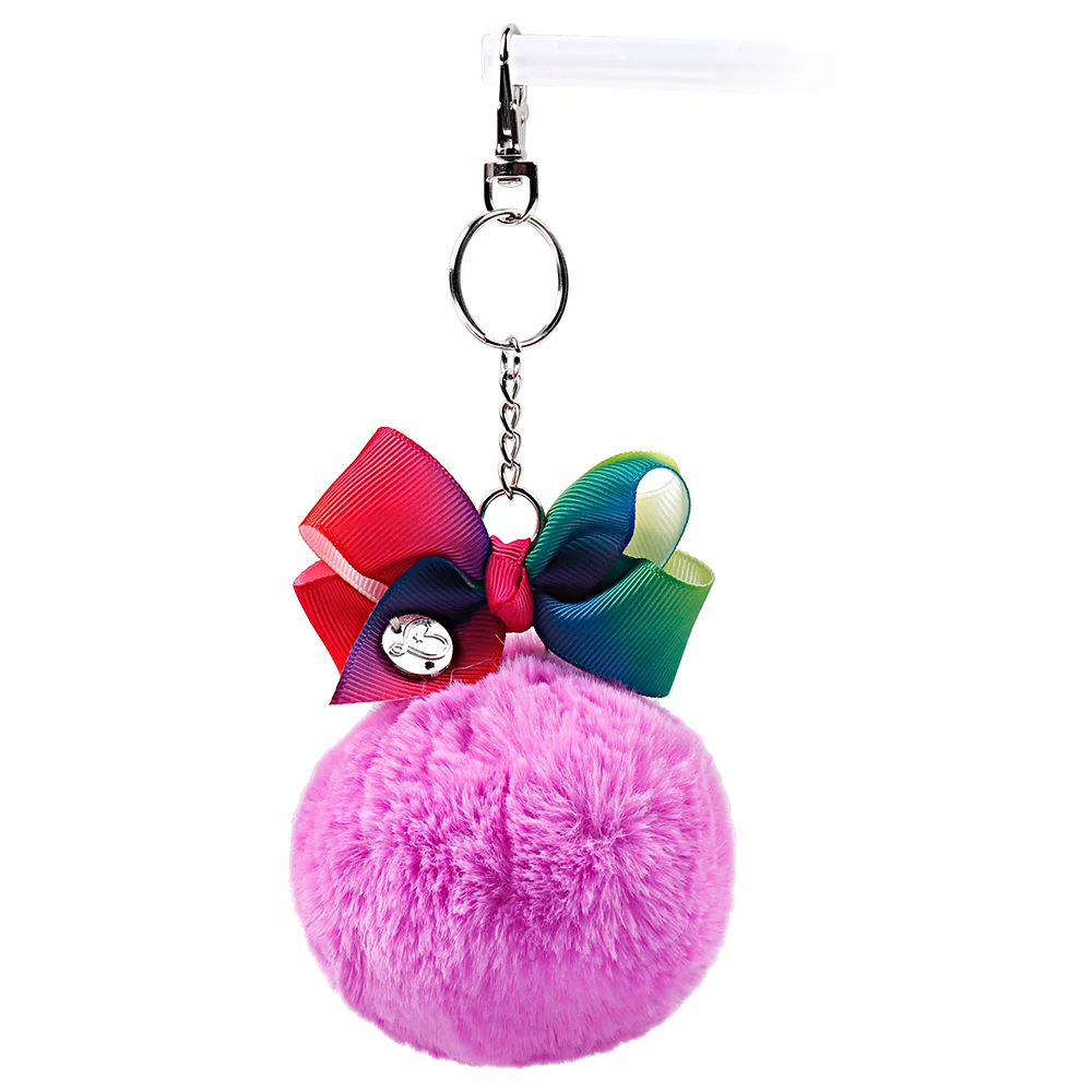 Cute Pompom jojo siwa Keychain For Girls Handmade Rainbow Knot Ball Key Chain Women Car Styling Bag Charms Jewelry
Cute Pompom jojo siwa Keychain For Girls Handmade Rainbow Knot Ball Key Chain Women Car Styling Bag Charms Jewelry