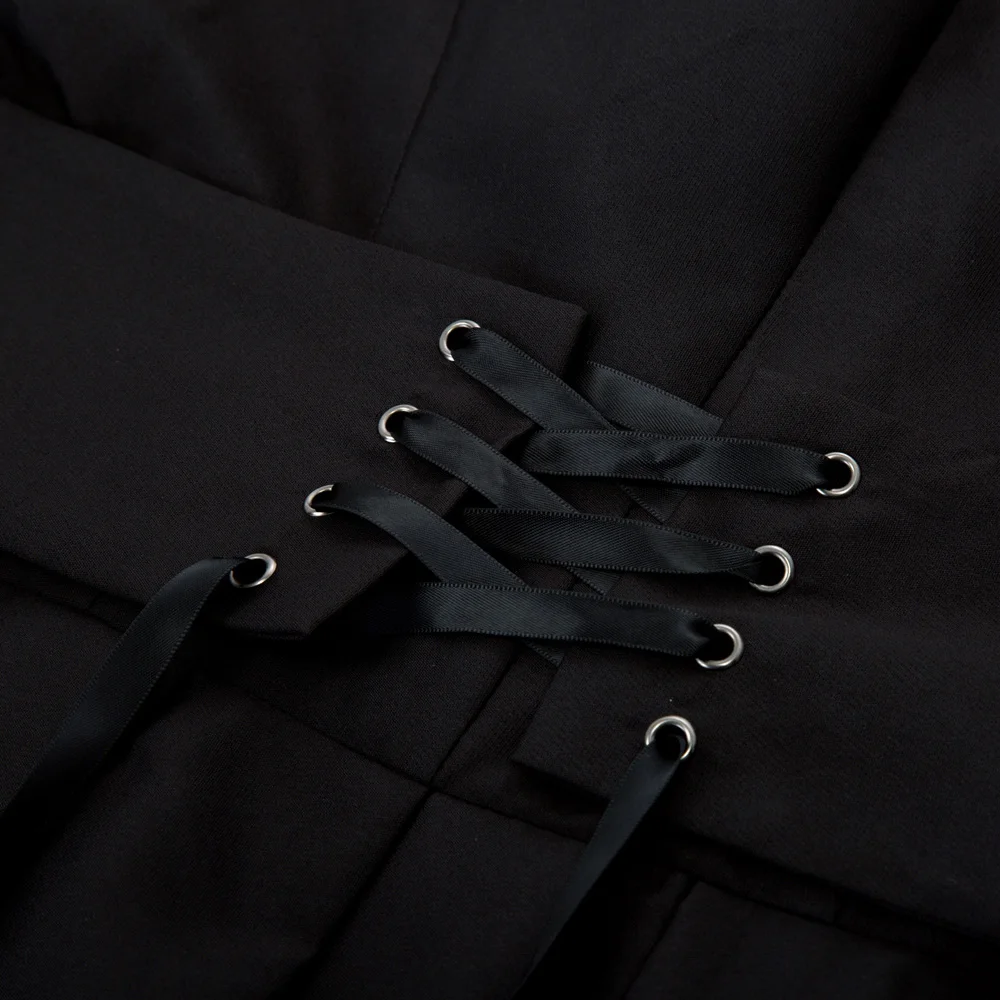 black Women Gothic Riding Coat spring fall Renaissance Lapel High-Low fit slim solid retro vintage party club jacket top elegant
black Women Gothic Riding Coat spring fall Renaissance Lapel High-Low fit slim solid retro vintage party club jacket top elegant