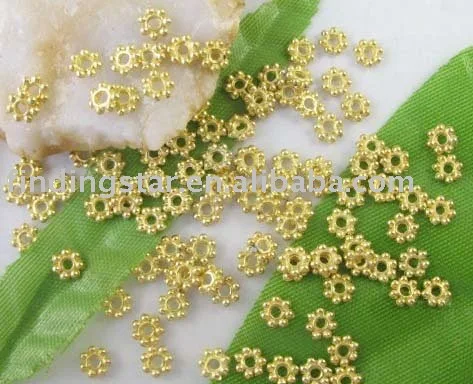 Бесплатная доставка 1000 шт позолоченные бусины 4 мм M307GP|daisy spacer beads|beads 4mmspacer beads |