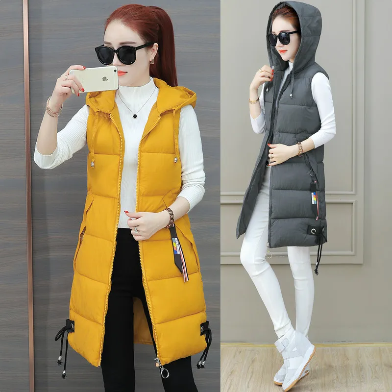 New Arrival 2022 Women Winter Vest Women's Long Vest Jacket Sleeveless Hooded Down Cotton Slim Waistcoat Warm Vest Female
New Arrival 2022 Women Winter Vest Women's Long Vest Jacket Sleeveless Hooded Down Cotton Slim Waistcoat Warm Vest Female