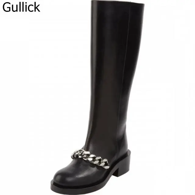Newest Women Boots Round Toe Fashion Sexy Knee-High Solid Black Winter Boots Metal Chain Decoration Booties Free Shipping
Newest Women Boots Round Toe Fashion Sexy Knee-High Solid Black Winter Boots Metal Chain Decoration Booties Free Shipping