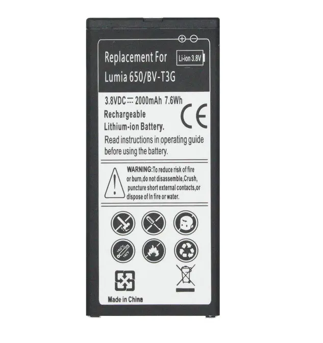 1x 2000mAh / 7.6Wh BV-T3G Replacement Battery For Microsoft Nokia lumia 650 RM-1154 Batterie Bateria Batterij | Мобильные телефоны
