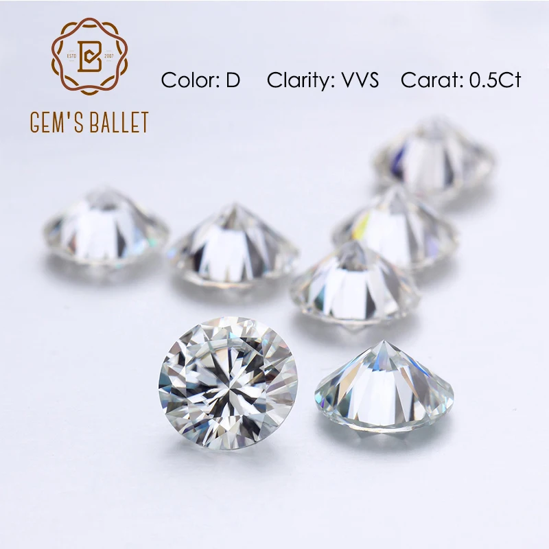 GEM'S BALLET Cut 0.5Ct 5.0mm Round Moissanite Loose Gemstones D Color VVS Clarity Moissanite for Engagement Ring Fine Jewelry
GEM'S BALLET Cut 0.5Ct 5.0mm Round Moissanite Loose Gemstones D Color VVS Clarity Moissanite for Engagement Ring Fine Jewelry