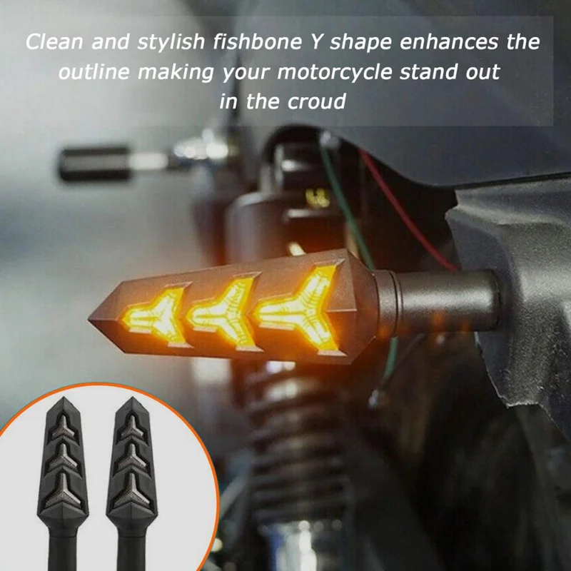 Motorcycle LED Turn Signals Running Water Blinker Flashing Lights Car Tail Flasher Indicator Lamp
Motorcycle LED Turn Signals Running Water Blinker Flashing Lights Car Tail Flasher Indicator Lamp