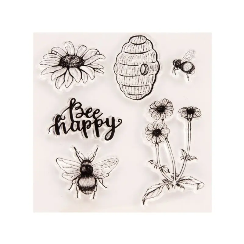 Happy Bee Flower Silicone Clear Seal Stamp DIY Scrapbooking Embossing Photo Album Decorative Paper Card Craft Art Handmade Gift
Happy Bee Flower Silicone Clear Seal Stamp DIY Scrapbooking Embossing Photo Album Decorative Paper Card Craft Art Handmade Gift