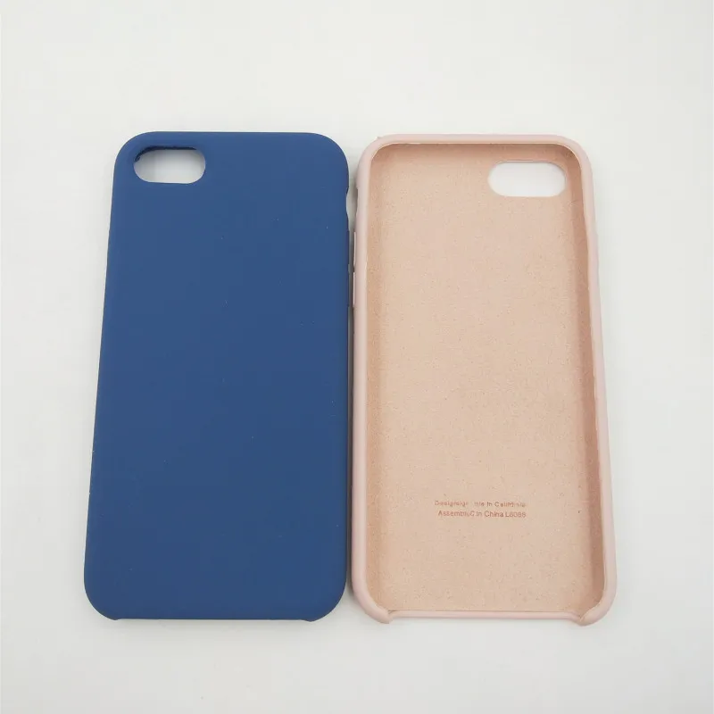 Жидкий силиконовый защитный чехол для телефона iPhone 7 Plus 8 ударопрочный жесткий
