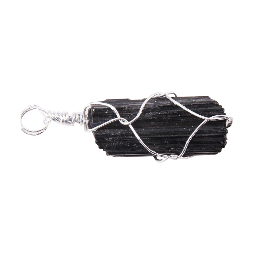 CCHGM New Silvered thread Color Dipped Black Tourmaline Pendant Necklace Raw Stone Schorl Chakra Healing Crystal Point Pendant
CCHGM New Silvered thread Color Dipped Black Tourmaline Pendant Necklace Raw Stone Schorl Chakra Healing Crystal Point Pendant