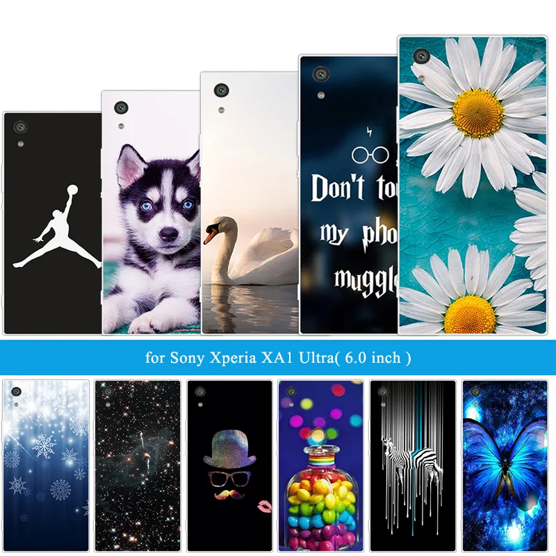 Для Sony Xperia XA1 ультра Забавный Кот задняя крышка 6 0 дюймов для X A1 Ультра мягкий ТПУ