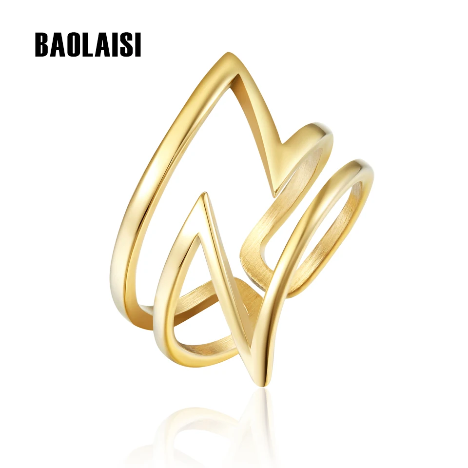 BAOLAISI Hot Sales Unique Shaped Rings For Girls Wedding Party Bands Classical Gold Color Rings For Women Fashion Jewelry
BAOLAISI Hot Sales Unique Shaped Rings For Girls Wedding Party Bands Classical Gold Color Rings For Women Fashion Jewelry