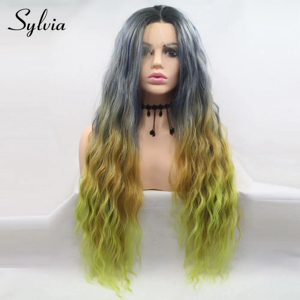 Sylvia Long Curly Hair Synthetic Lace Front Wig Ombre Grey To Green Heat Resistant Fiber Cosplay Wig Middle Part Glueless
Sylvia Long Curly Hair Synthetic Lace Front Wig Ombre Grey To Green Heat Resistant Fiber Cosplay Wig Middle Part Glueless