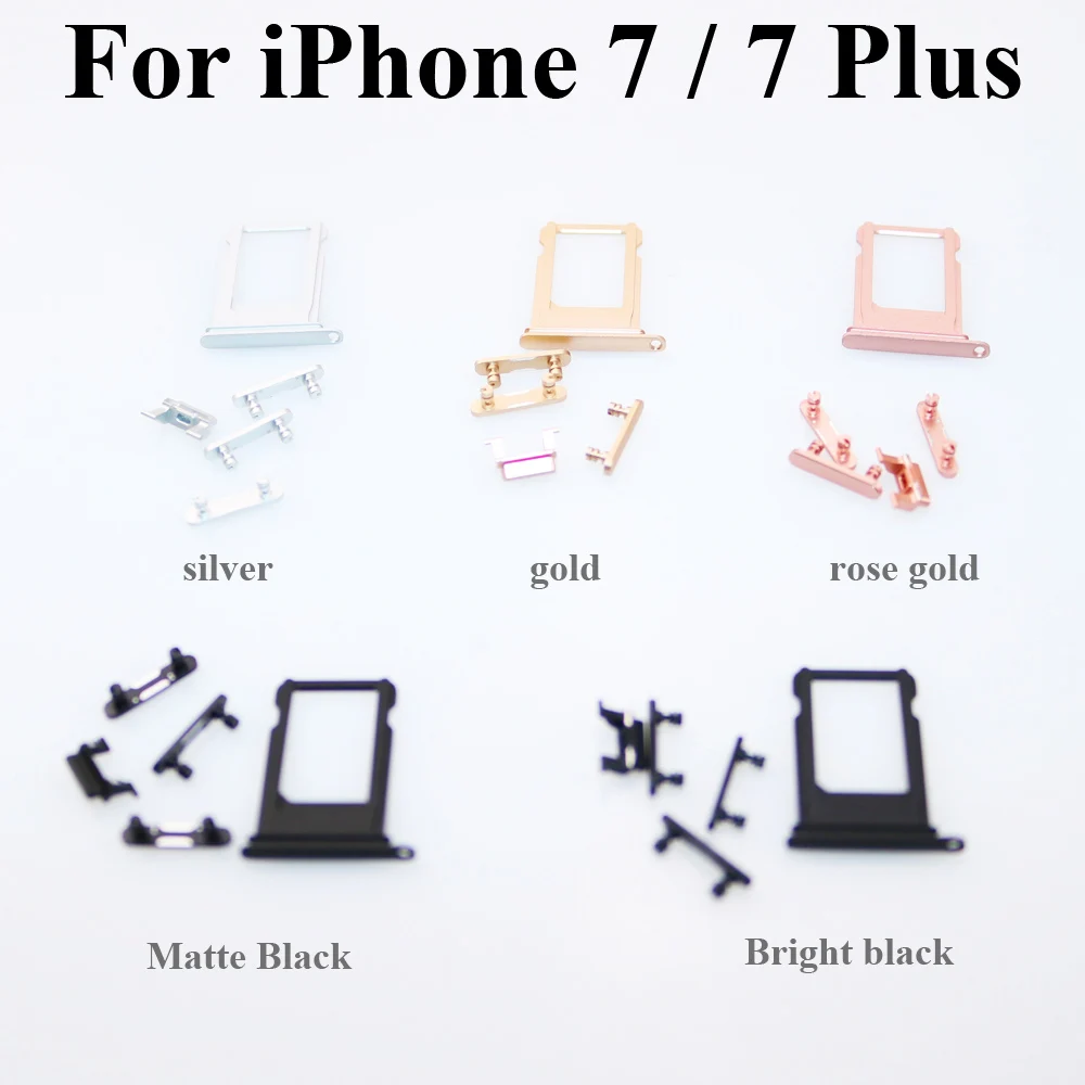 ChengHaoRan New Sim Card Tray For iPhone 7 7 Plus Volume Vibrate Key Switch Power Lock Side Button Set Housing Replacement Parts
ChengHaoRan New Sim Card Tray For iPhone 7 7 Plus Volume Vibrate Key Switch Power Lock Side Button Set Housing Replacement Parts