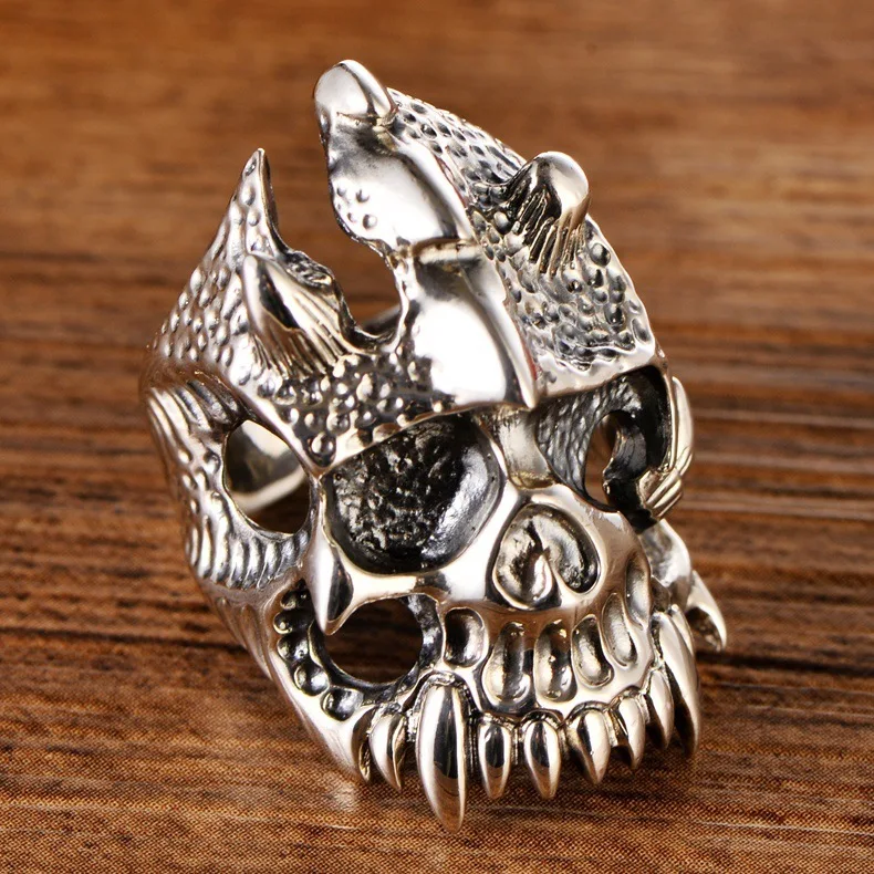 S925 Silver Wholesale Domineering Orc Skull Ring Thai Silver Restoring Ancient Ways Men Ring Silver Ornament Male Ring
S925 Silver Wholesale Domineering Orc Skull Ring Thai Silver Restoring Ancient Ways Men Ring Silver Ornament Male Ring