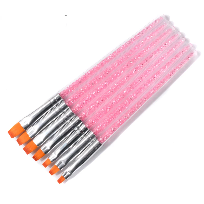 7pcs Pink Rhinestones Handle And Nylon Hair Nail Art Brush Pen UV Gel Polish Painting Drawing Design Manicure Accessory
7pcs Pink Rhinestones Handle And Nylon Hair Nail Art Brush Pen UV Gel Polish Painting Drawing Design Manicure Accessory