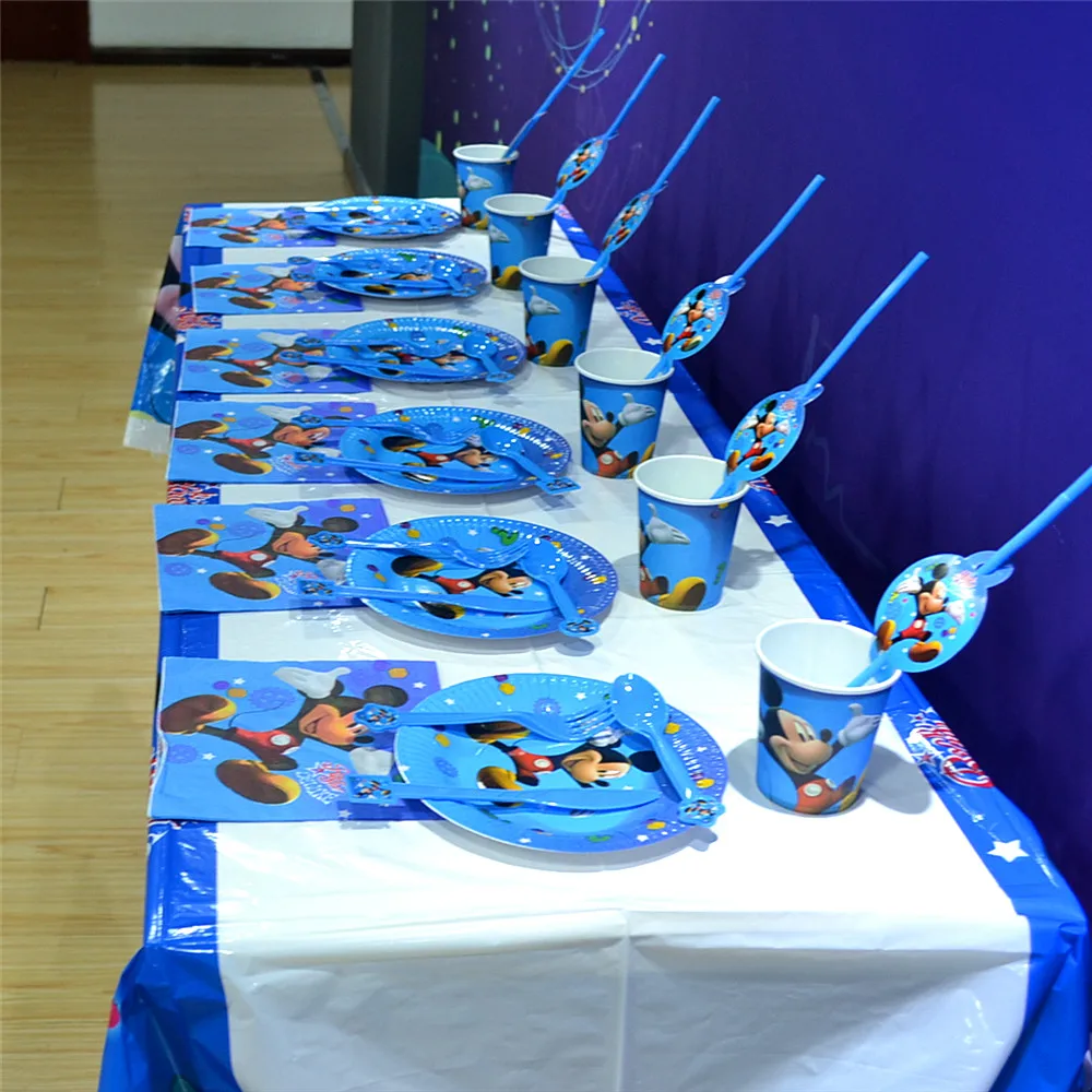 82pc/set Mickey Mouse Kid Theme Birthday Party Omament Straw Plate Cup Tablecloth Flag Knife And Fork Spoon Party Supplies
82pc/set Mickey Mouse Kid Theme Birthday Party Omament Straw Plate Cup Tablecloth Flag Knife And Fork Spoon Party Supplies